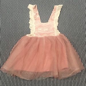 Mauve apron style dress